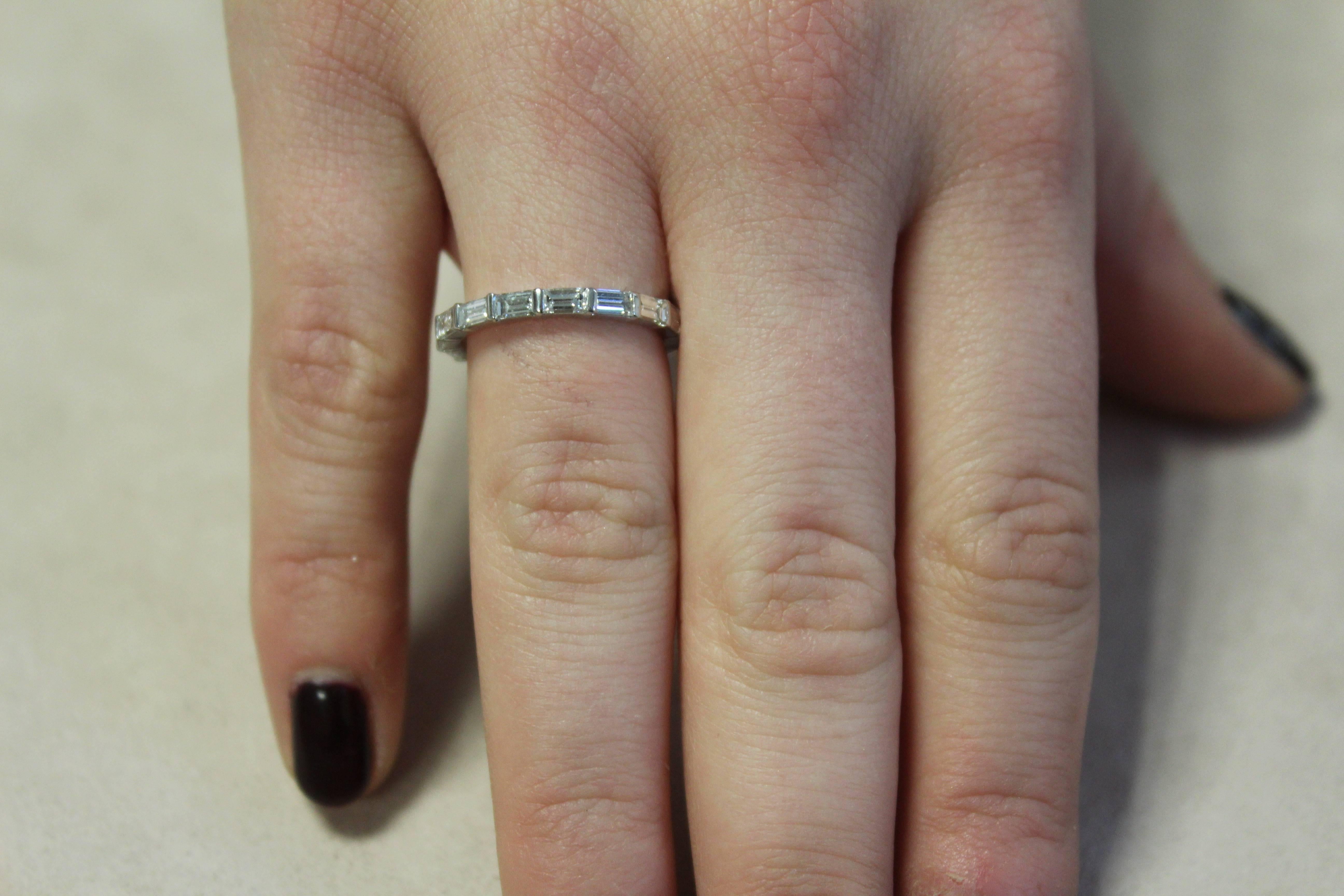 Women's Octavia Baguette Diamond Eternity Band For Sale