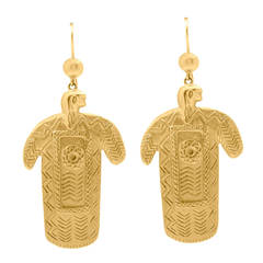 Lalaounis Gold Figural Ear Pendants