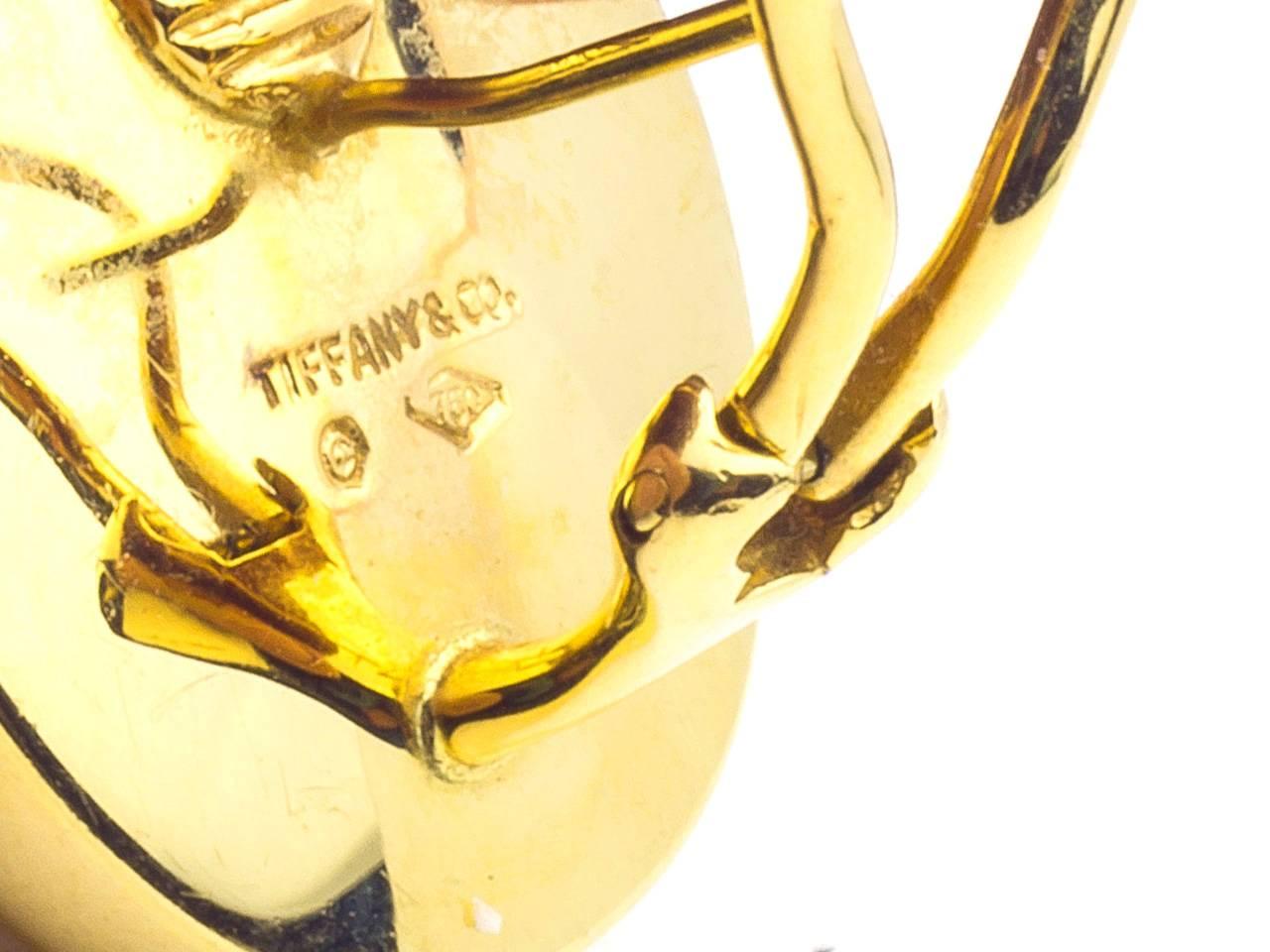 Women's Tiffany & Co. Polka Dot Hardstone Gold Ear Clips