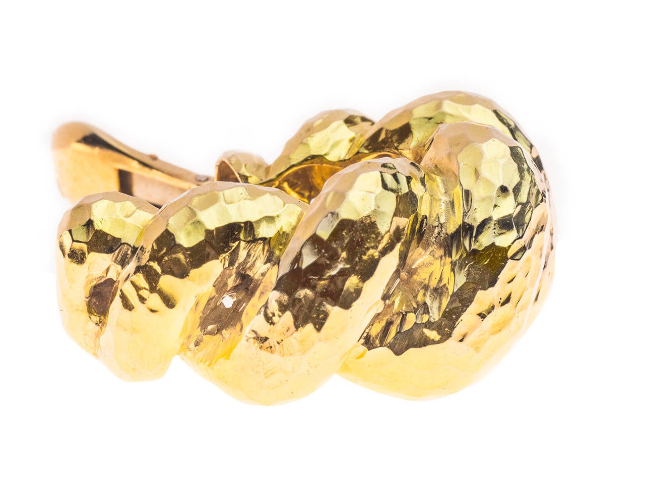 David Webb Large Gold Ear Hoops