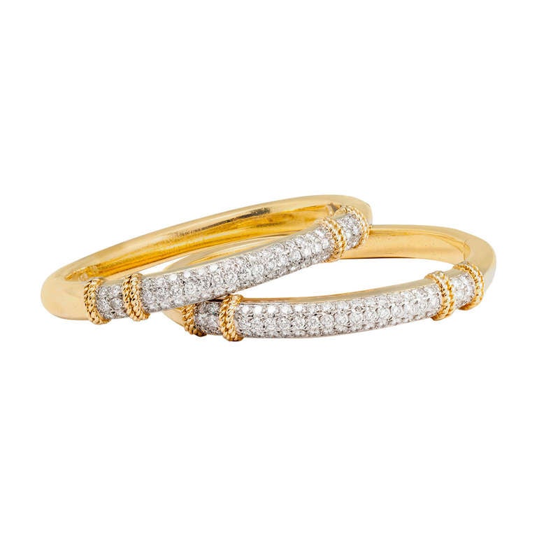 Diamond Bangle Bracelets by Fred Paris