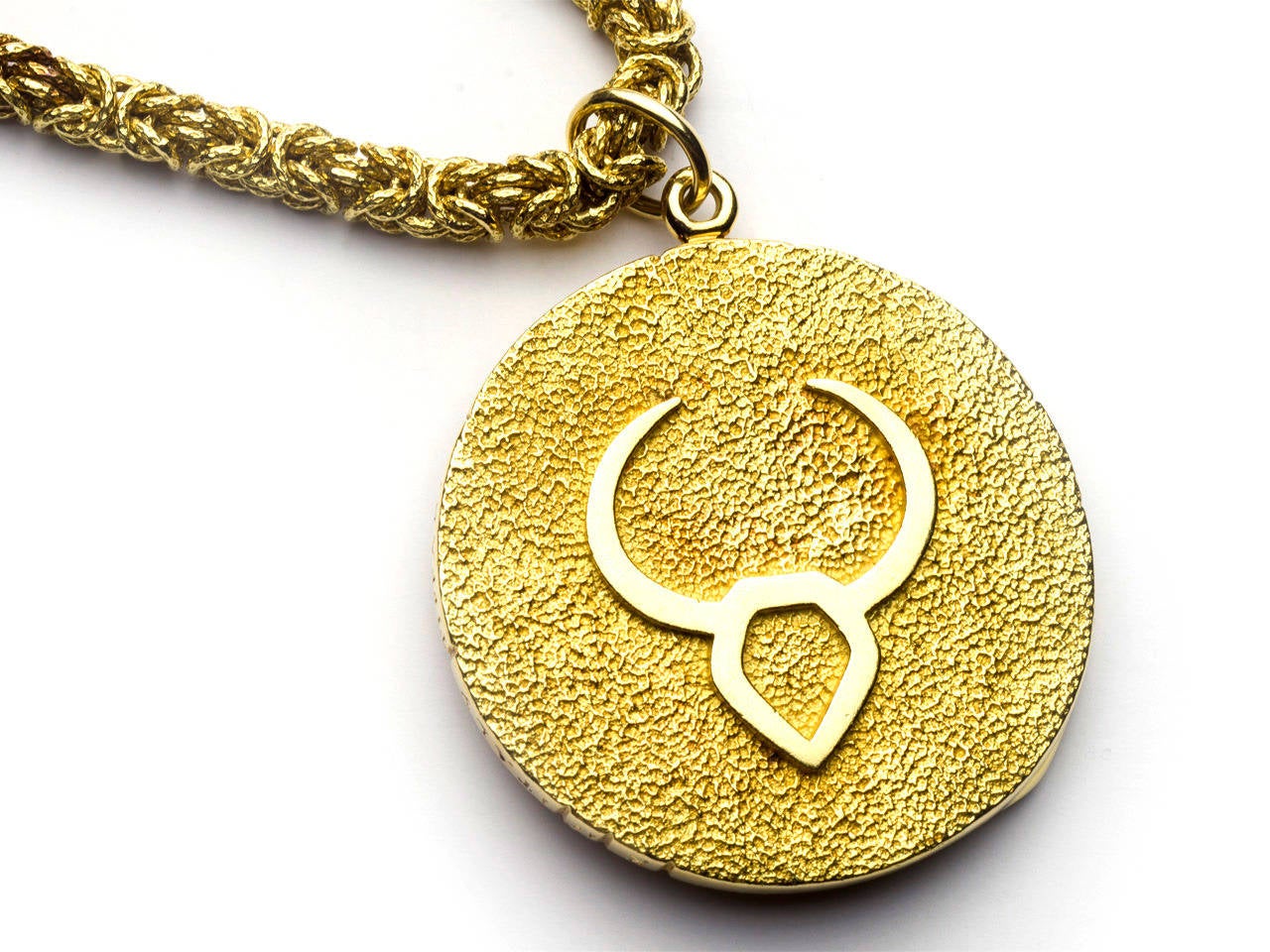 taurus gold pendant