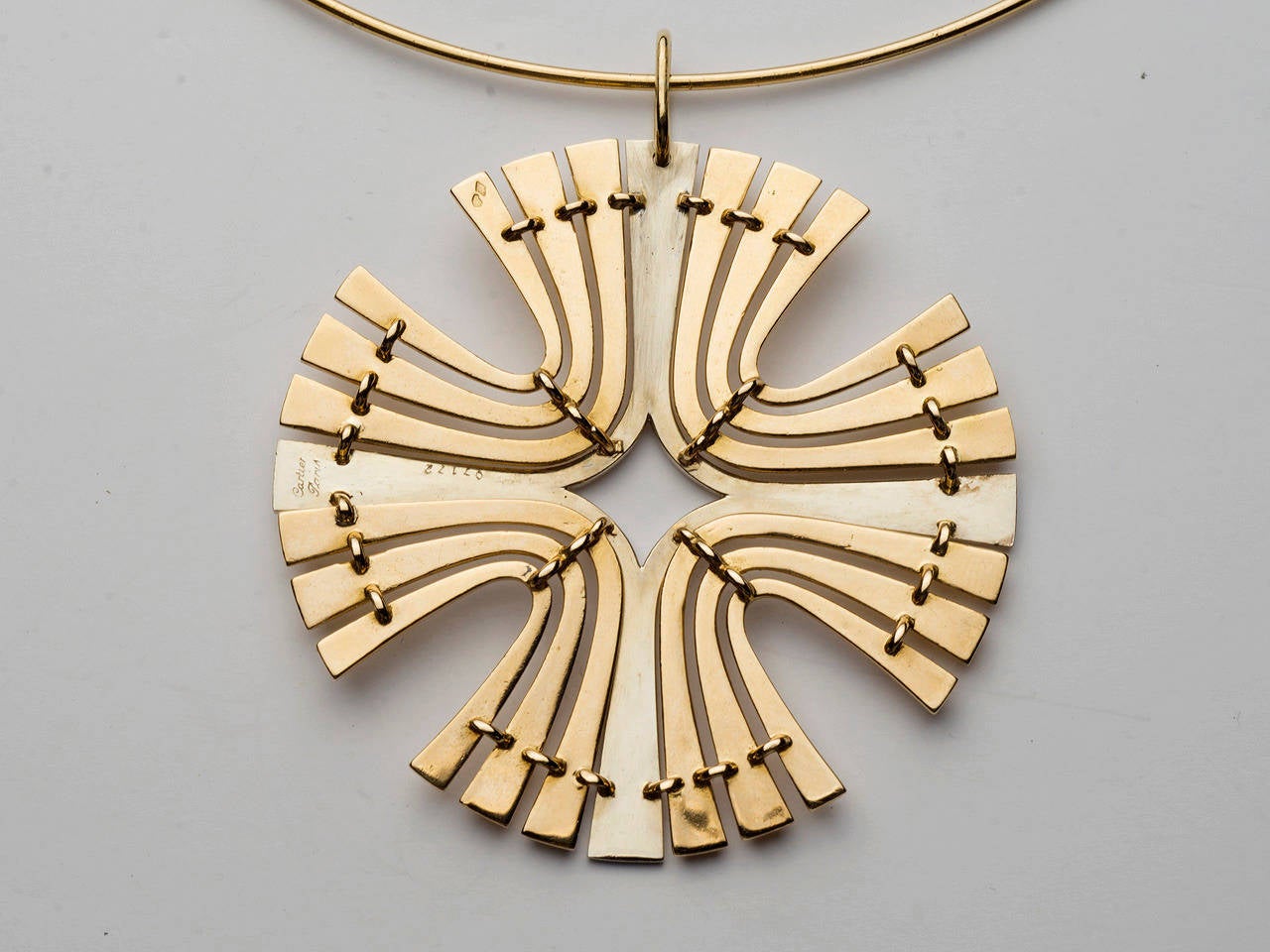 Cartier Paris Gold Cross Pendant Necklace In Excellent Condition In San Antonio, TX