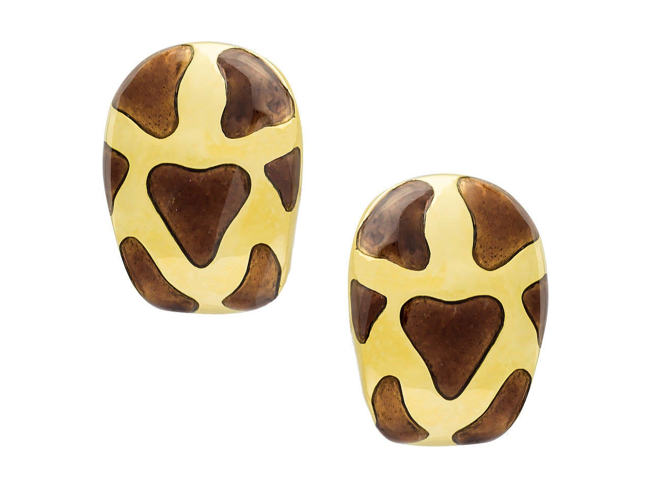 Roberto Coin Enamel Gold Giraffe Motif Bracelet and Earrings Set 1