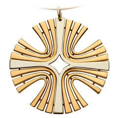 Cartier Paris Gold Cross Pendant Necklace