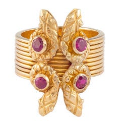 Lalaounis Ruby Snake Ring