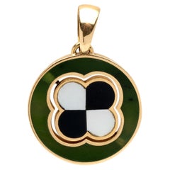 Bulgari Hardstone Inlay Reversible Pendant