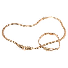 Gay Freres Leopard Necklace and Bracelet