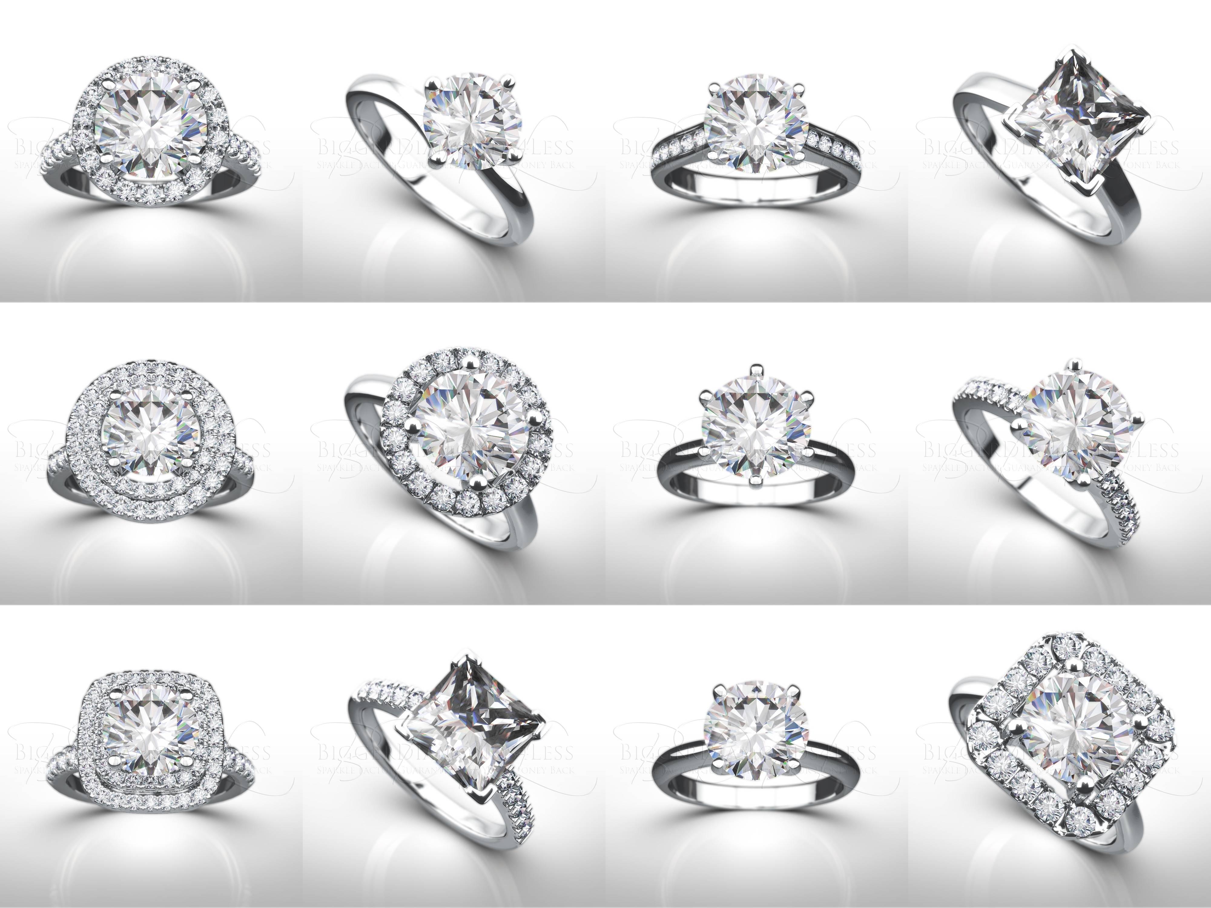 1.73 Carat Round Diamond Halo Engagement Platinum Solitaire Ring For Sale 1