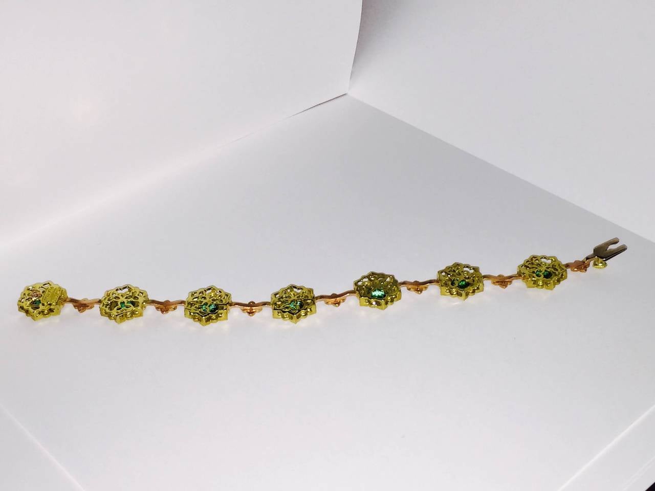 Stambolian Tourmaline Diamond Gold Bracelet 2