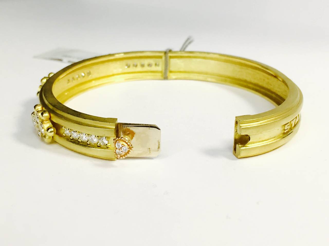 Stambolian Diamond Gold Bangle Bracelet 1