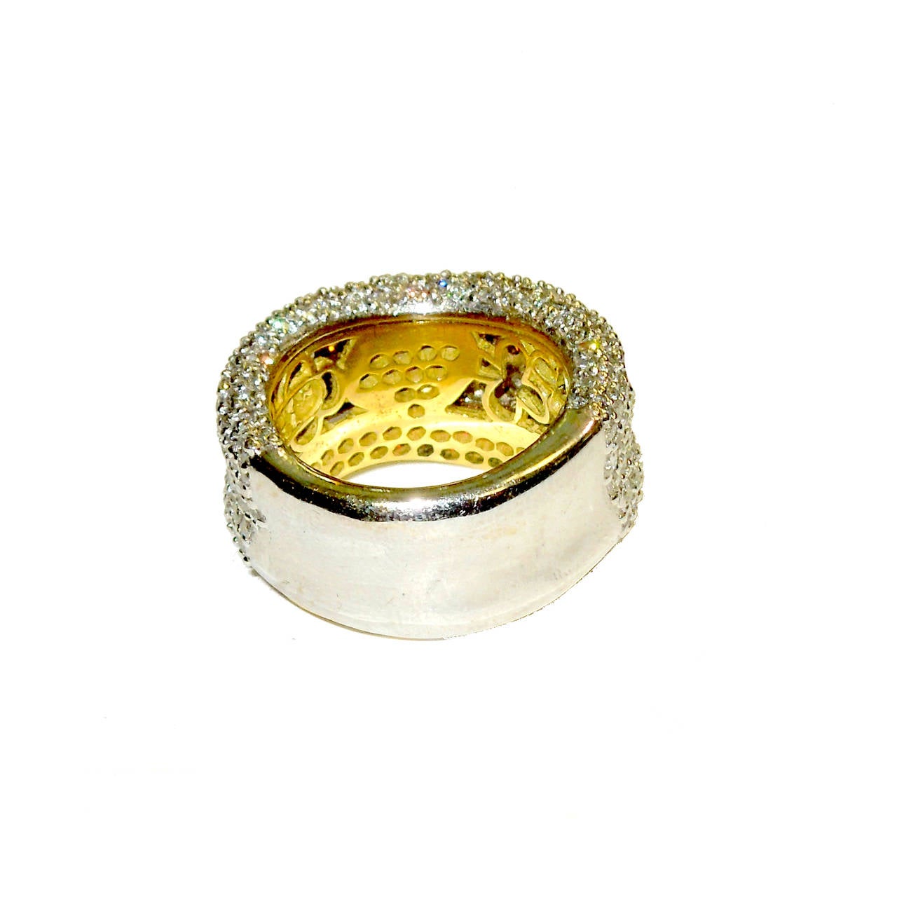 Women's Stambolian Pink Sapphire Pave Diamond Gold Ring