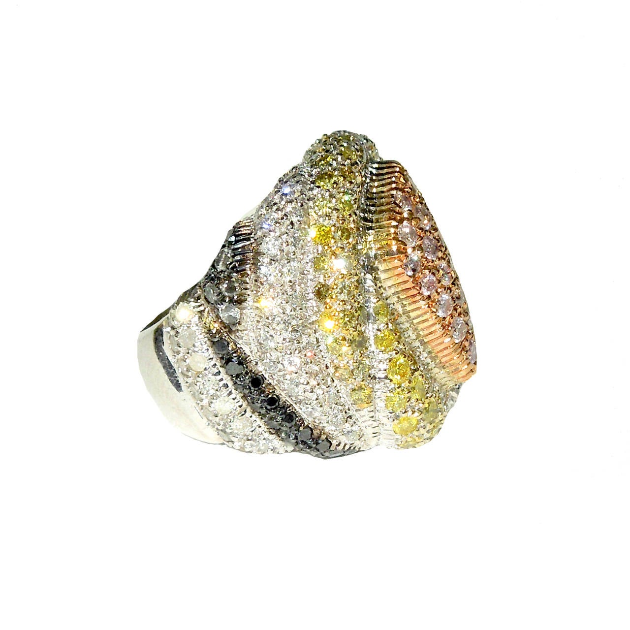 Women's Stambolian Multicolor Diamond Gold Ring