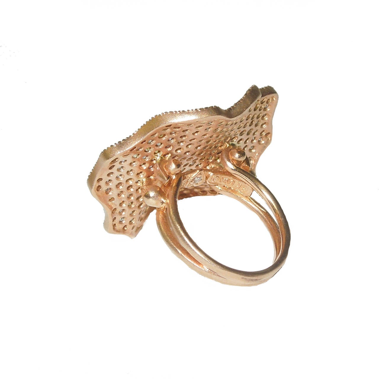 Stambolian Multicolor Diamond Pave Gold Ring 3