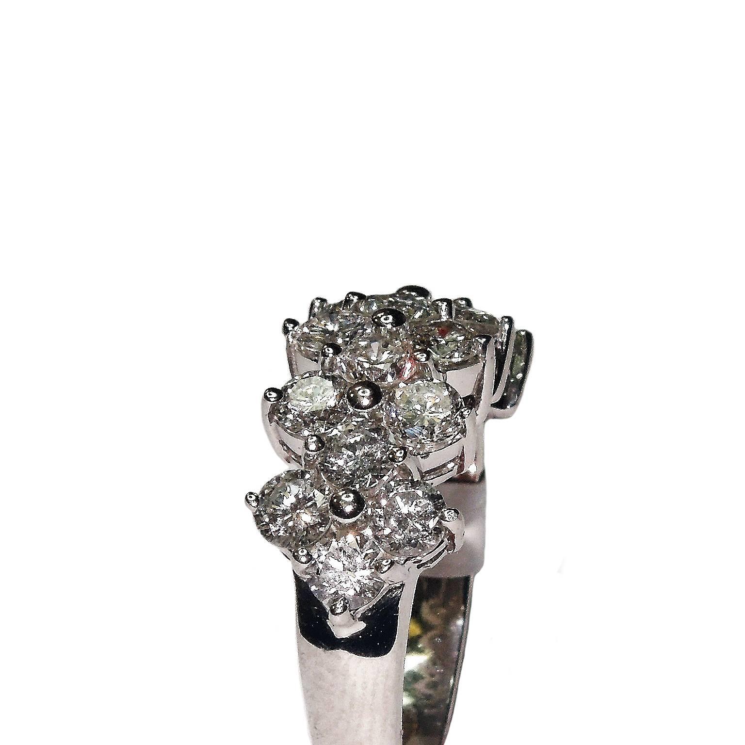 14K White Gold Ring with Diamonds

Apprx. 3.20ct. H Color, SI1 Diamonds

0.4 inches width

Currently size 6 but can be sized.

Estate

