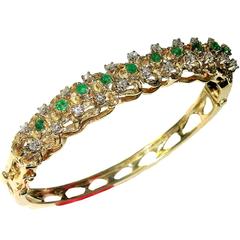 Emerald Diamond Gold Bracelet