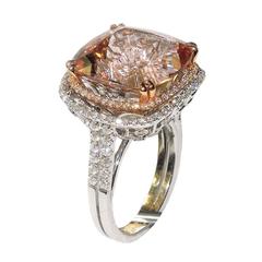 Morganite Diamond Gold Ring