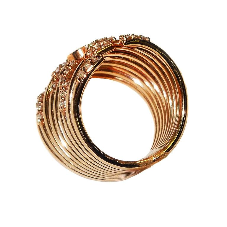 Diamond Pink Gold Ring For Sale at 1stdibs