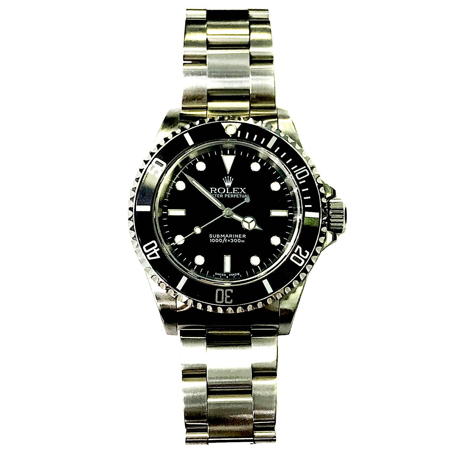 Rolex Stainless Steel Submariner Wristwatch Ref 14060M, 2002