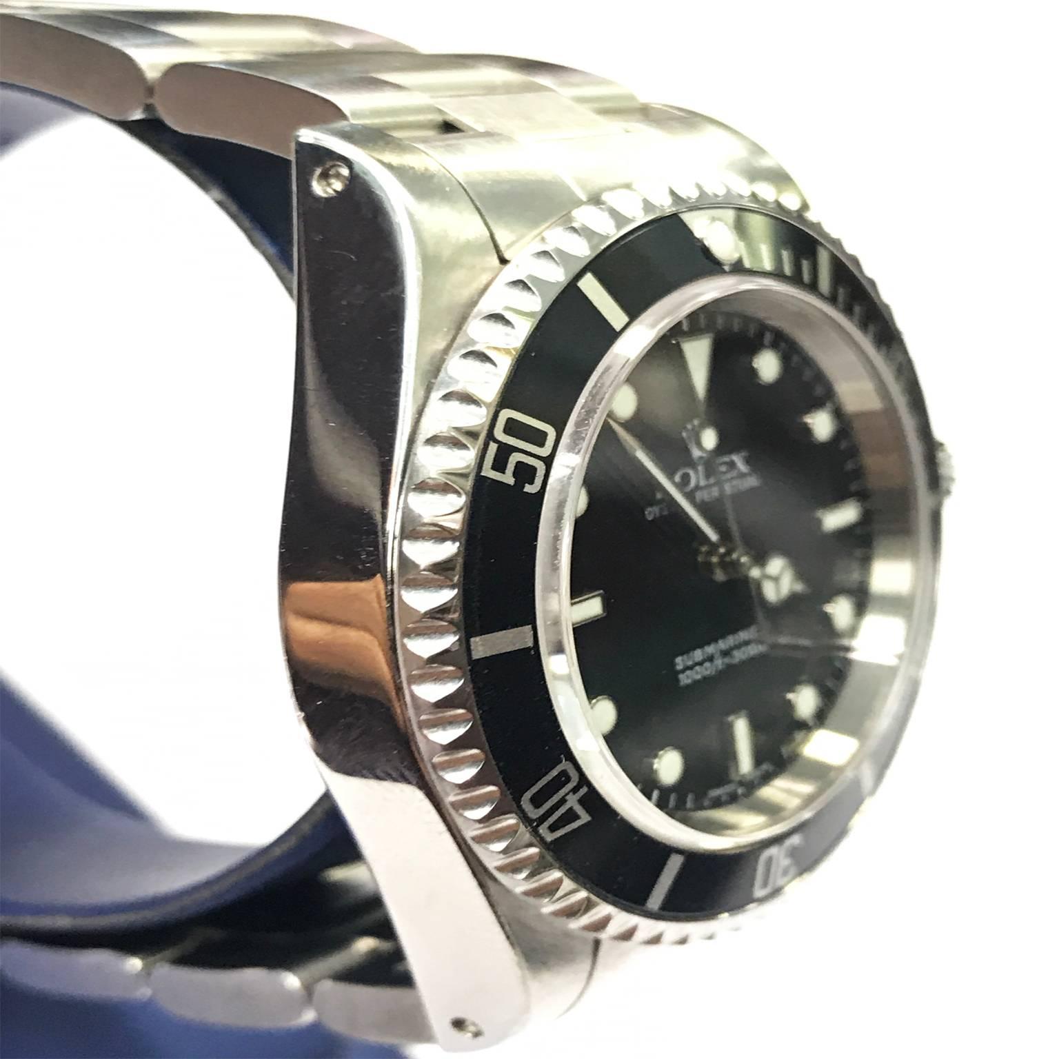 Men's Rolex Stainless Steel Submariner Wristwatch Ref 14060M, 2002