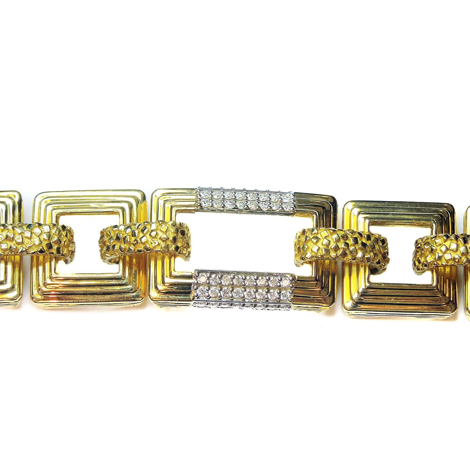 Women's Yellow Gold and Diamond Bracelet