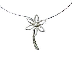 Stunning Gold and Diamond Palm Tree Necklace