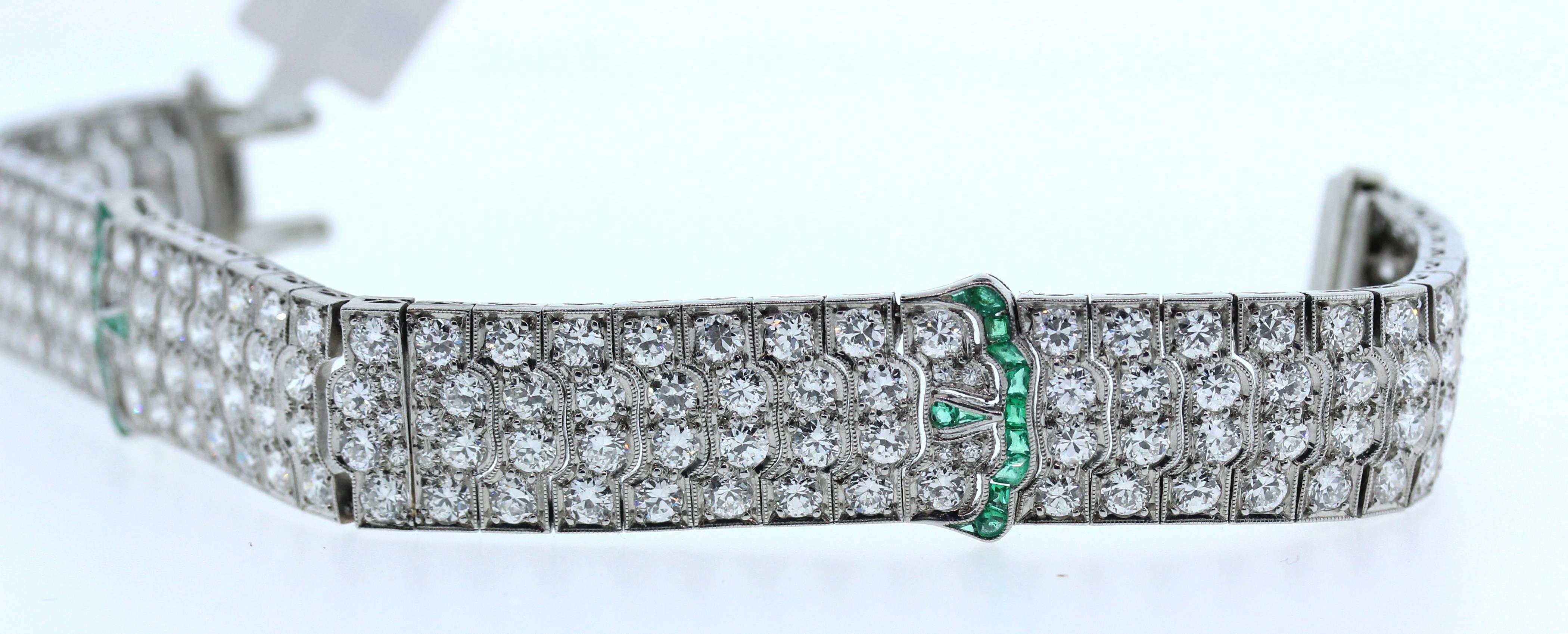 Art Deco Platinum Diamond Bracelet 2