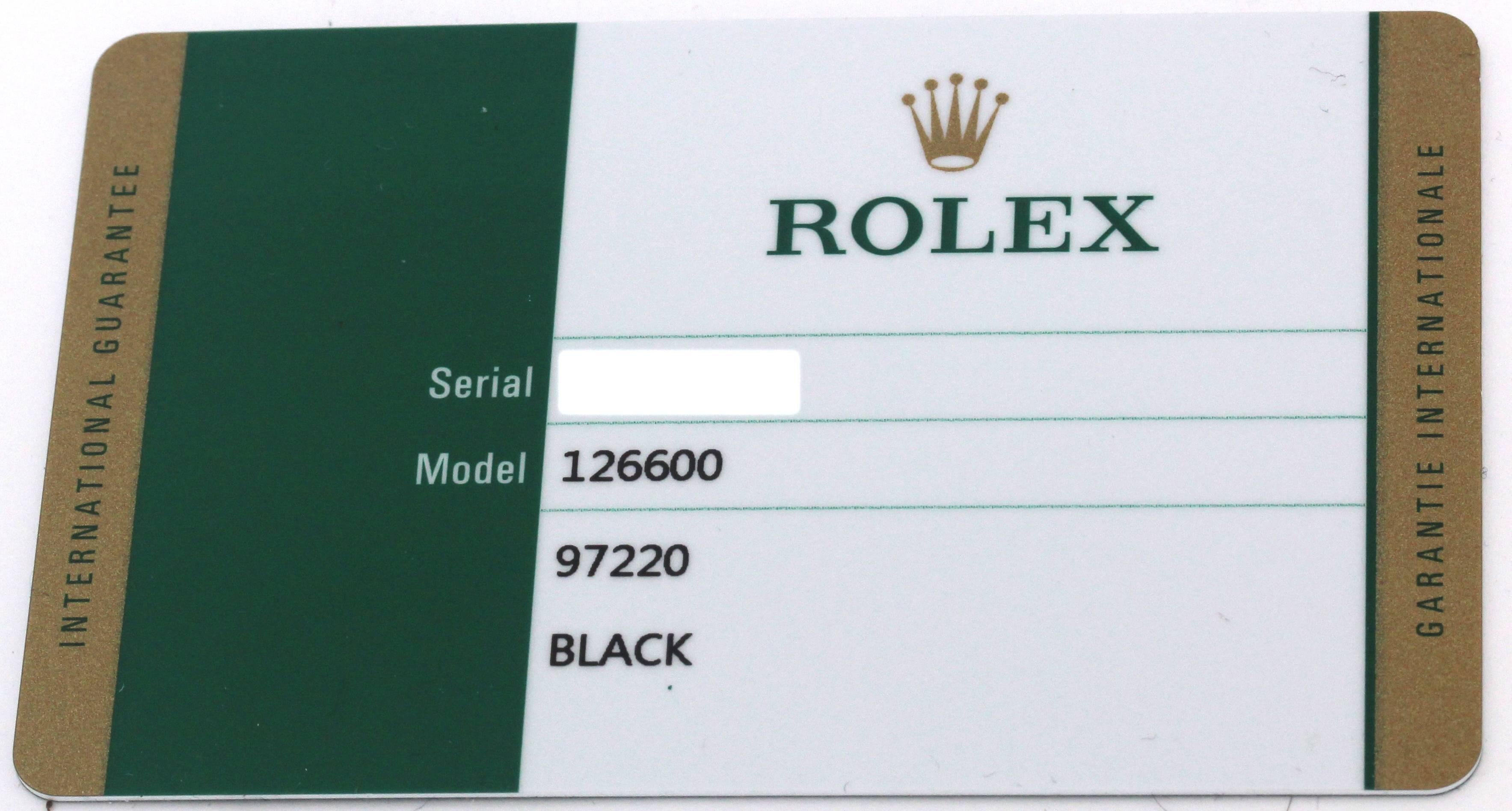 Rolex Stainless Steel Sea-Dweller Wristwatch Ref 126600, 2017 2