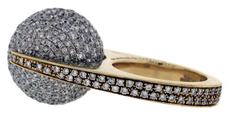 Pianegonda Rotating Diamond Ball Gold Ring For Sale at 1stDibs ...