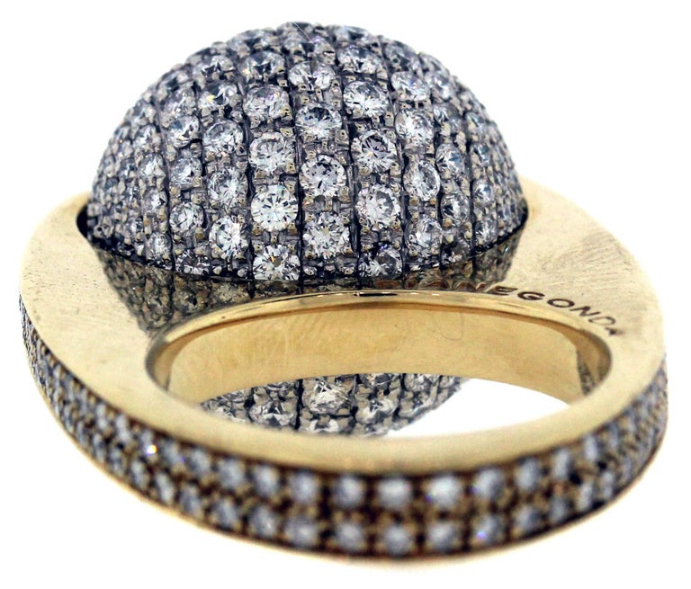 Pianegonda Rotating Diamond Ball Gold Ring For Sale at 1stDibs ...