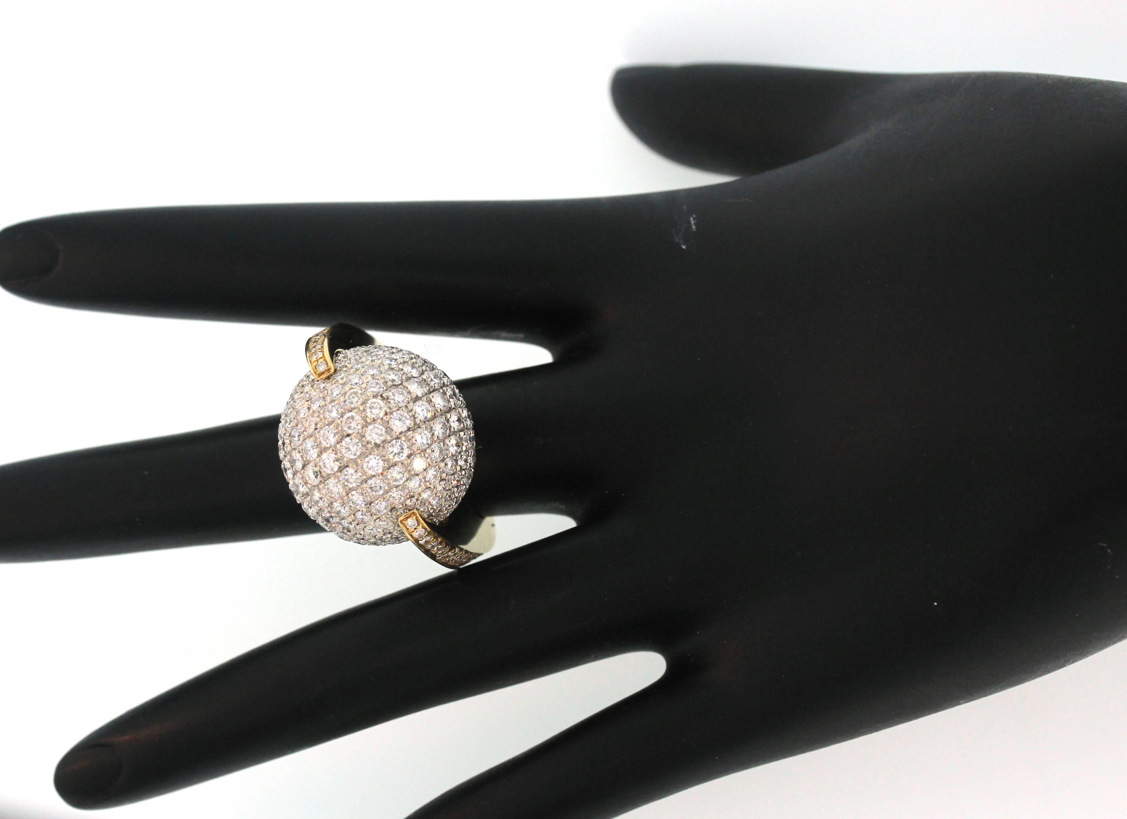 Women's Pianegonda Rotating Diamond Ball Gold Ring For Sale