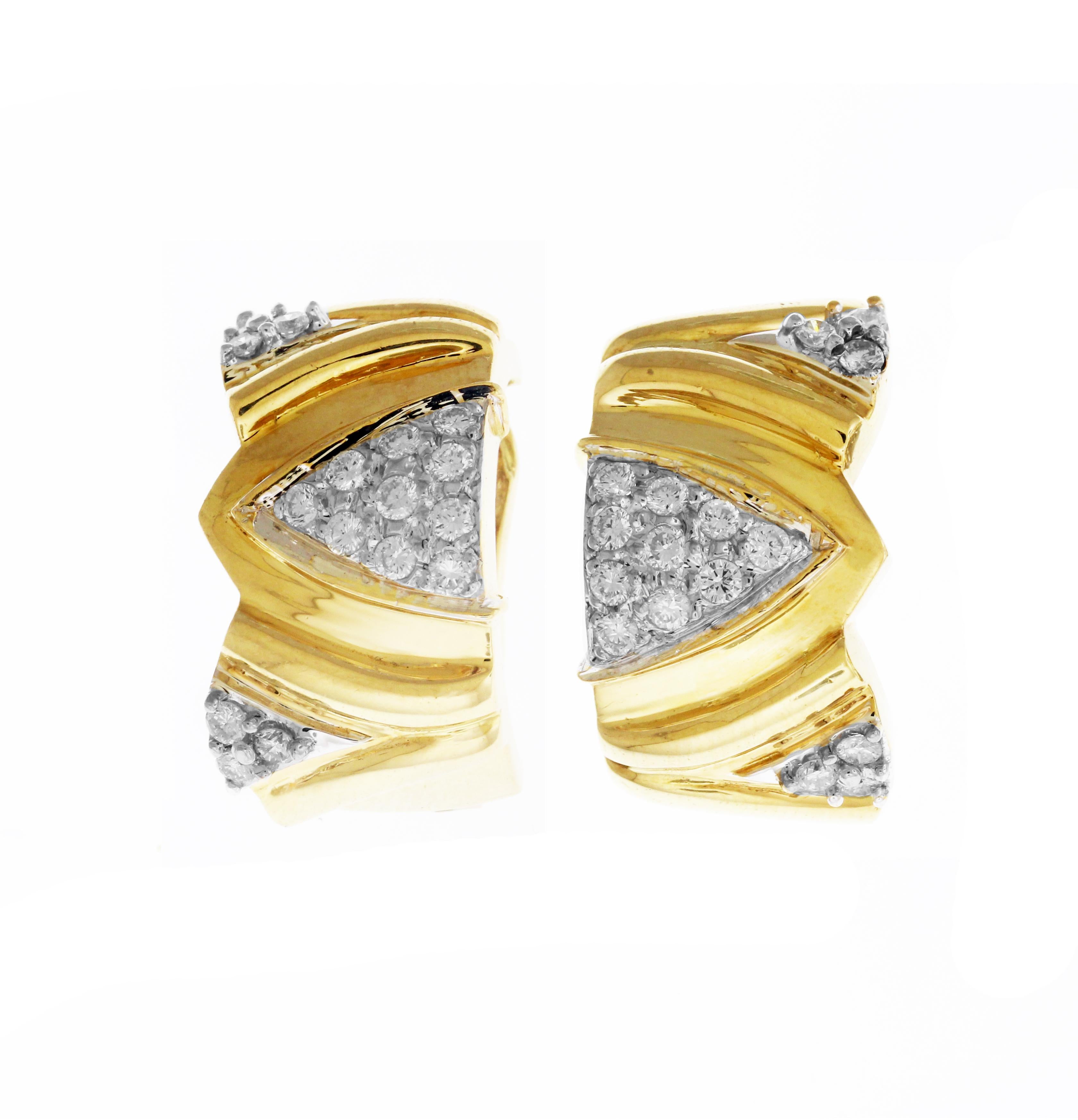 Women's 1980s Simayof Yellow Gold and Diamond Necklace Bracelet Earring Set