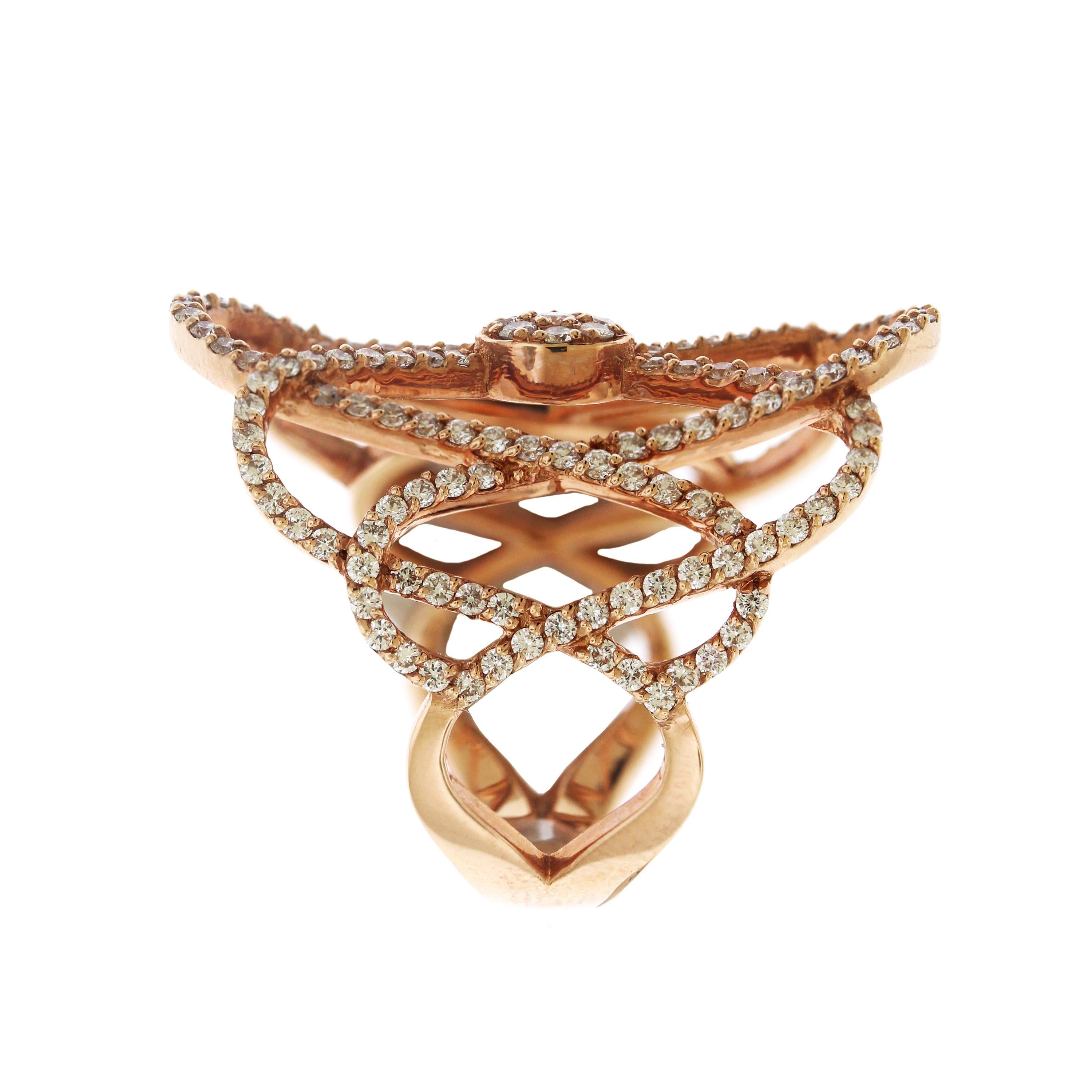 rose gold entwined ring
