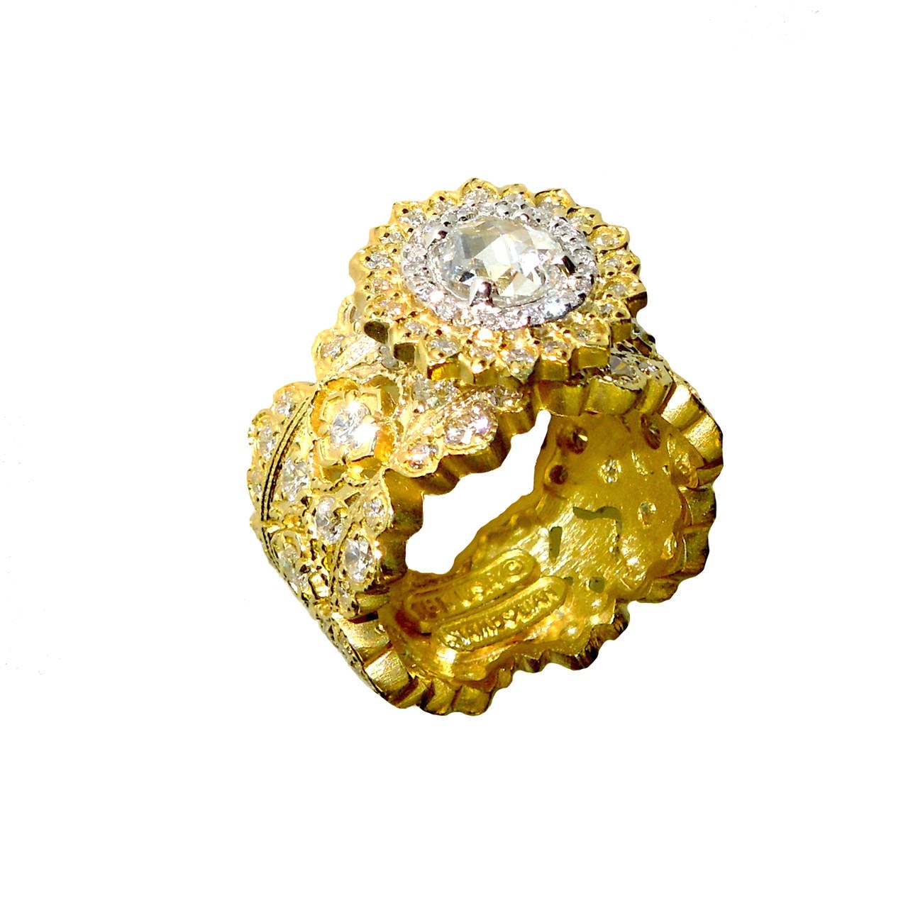 Stambolian Diamond Gold Openwork Ring 2