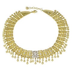 Stambolian Diamond Gold Handwoven Karizma Necklace