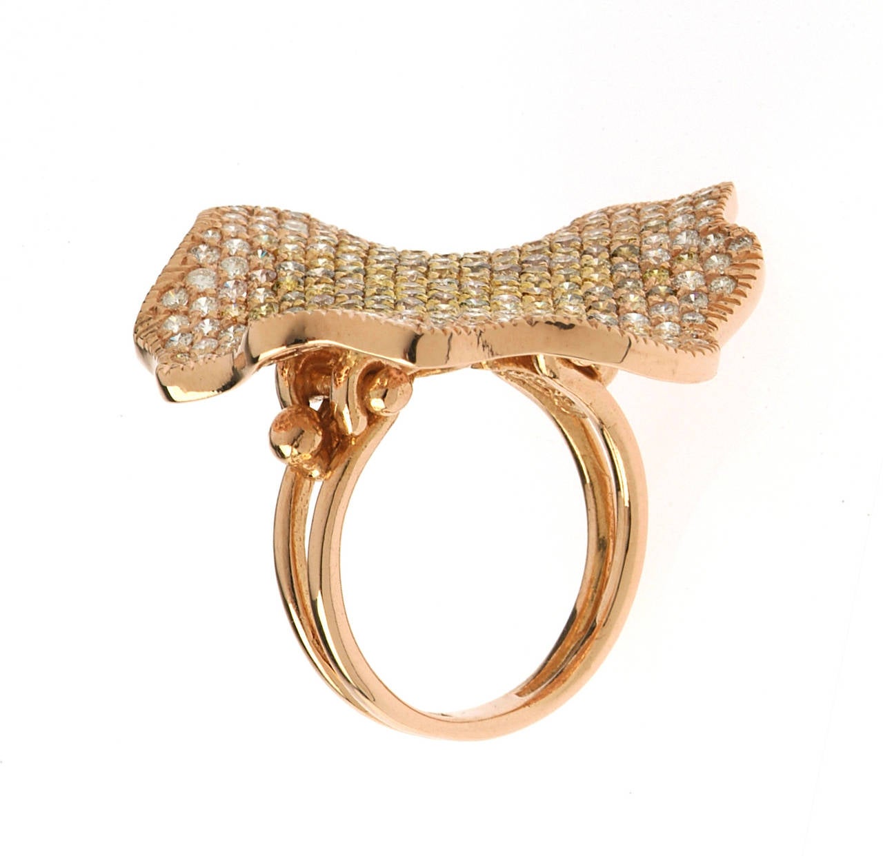 Women's Stambolian Multicolor Diamond Pave Gold Ring