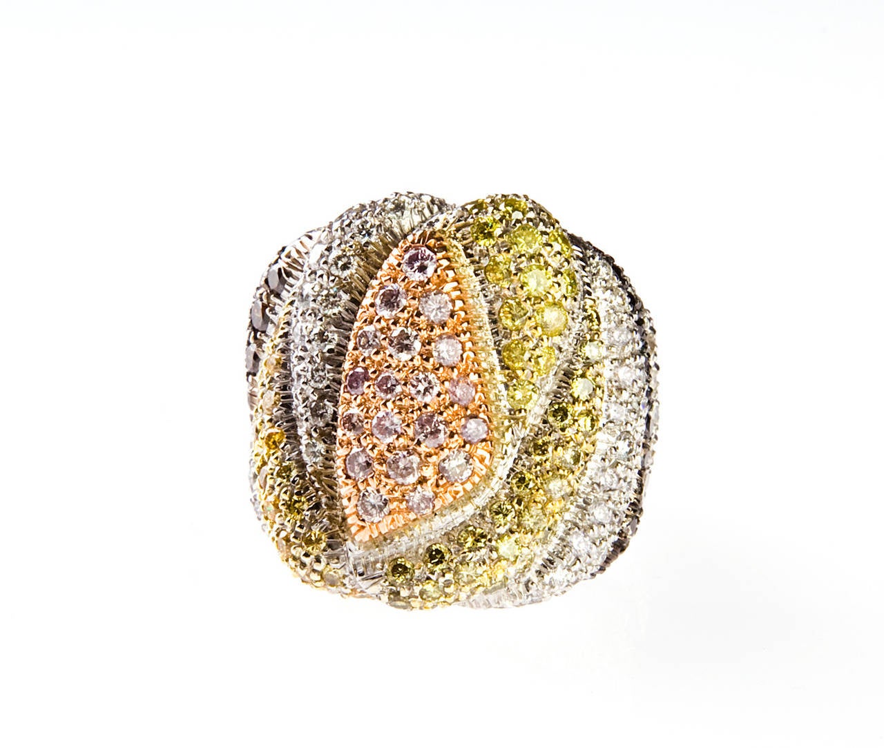 Stambolian Multicolor Diamond Gold Ring 1