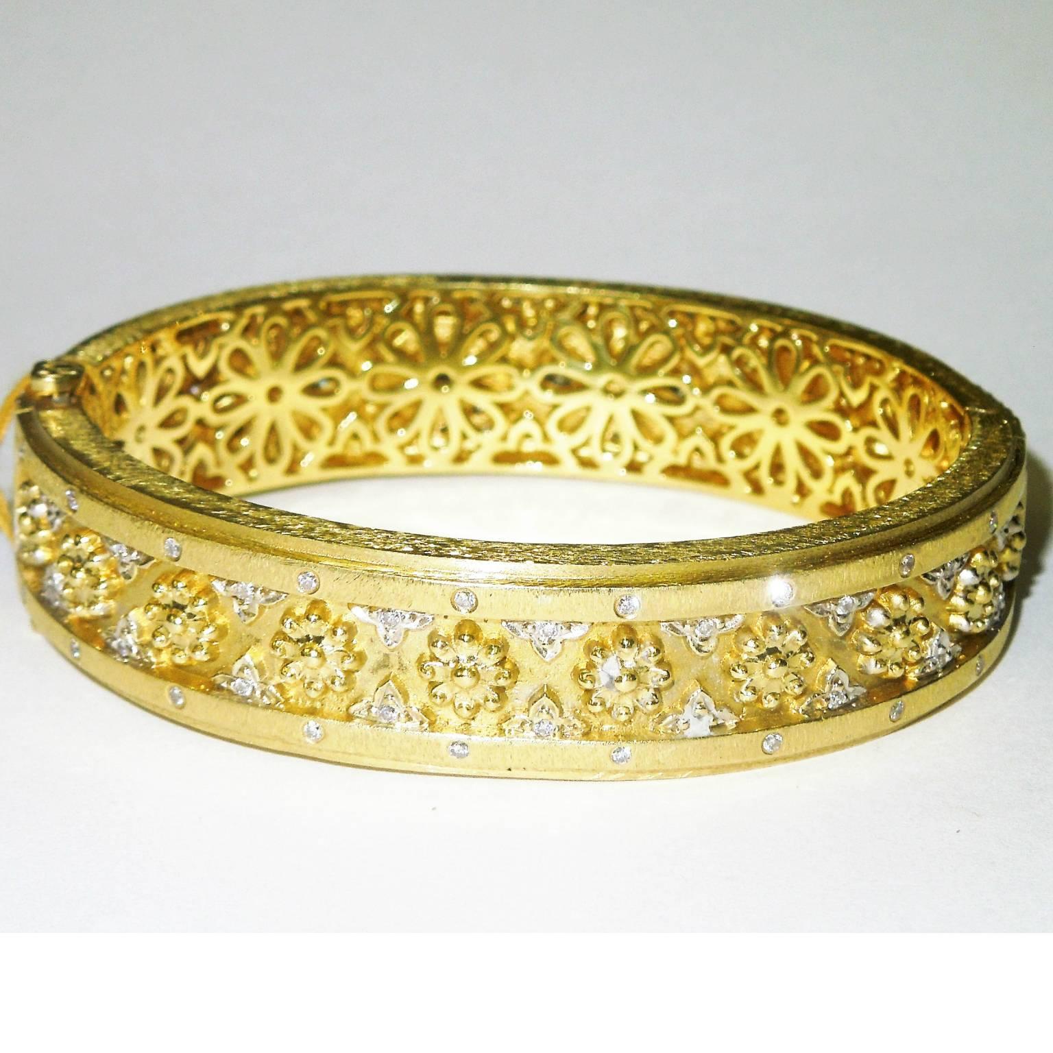Stambolian Diamond Gold Bangle Bracelet  1