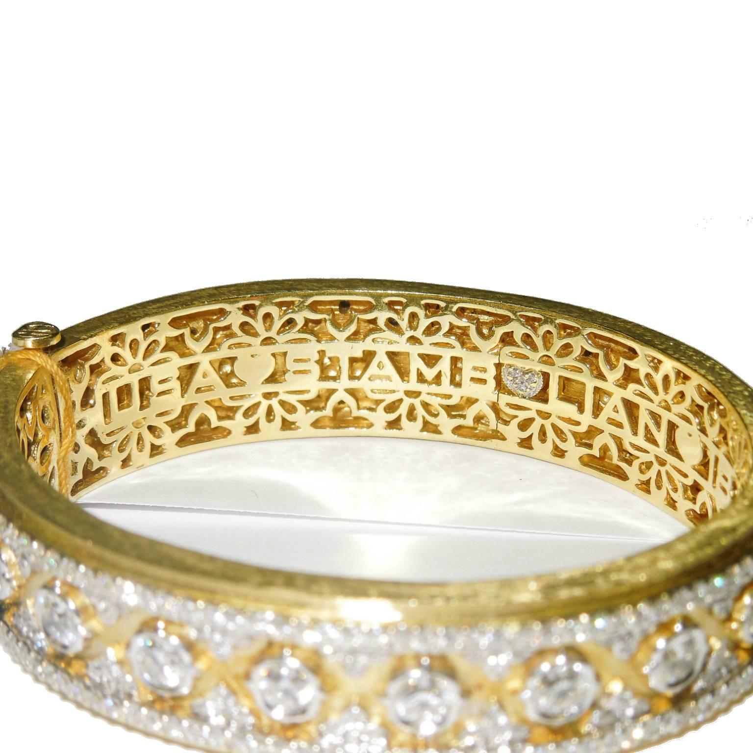 Stambolian Diamond Gold Bangle Bracelet  2
