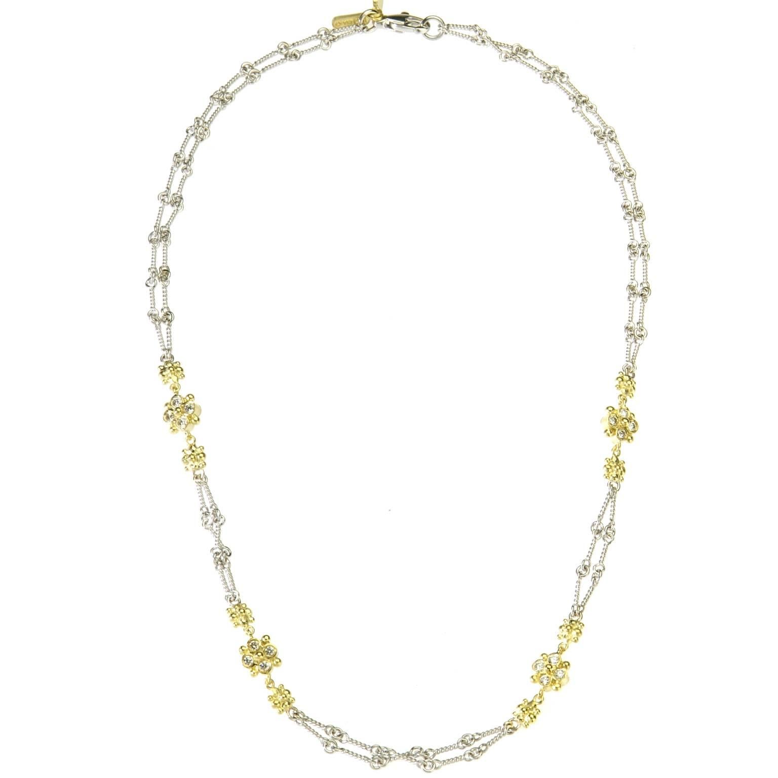 Stambolian Heart Enhancer und Diamant Goldkette Halskette Damen