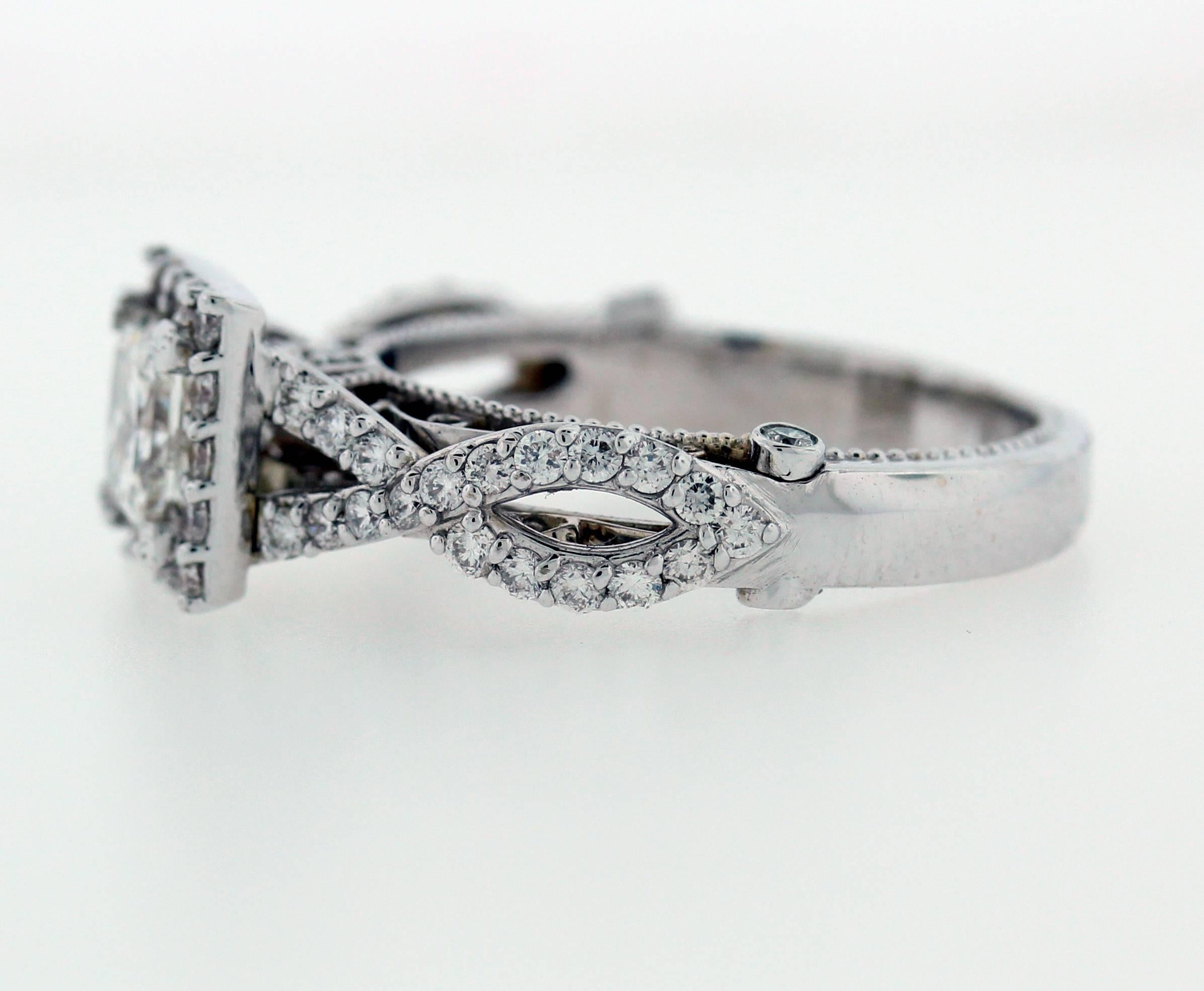 1.01 Carat Princess Cut Diamond Gold Ring In New Condition In Boca Raton, FL