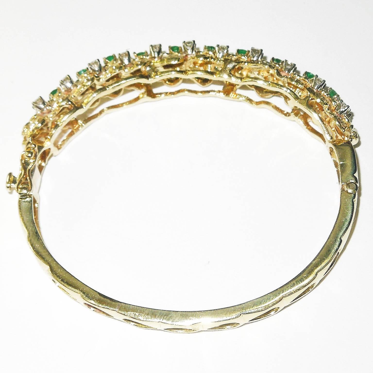 Emerald Diamond Gold Bracelet 1