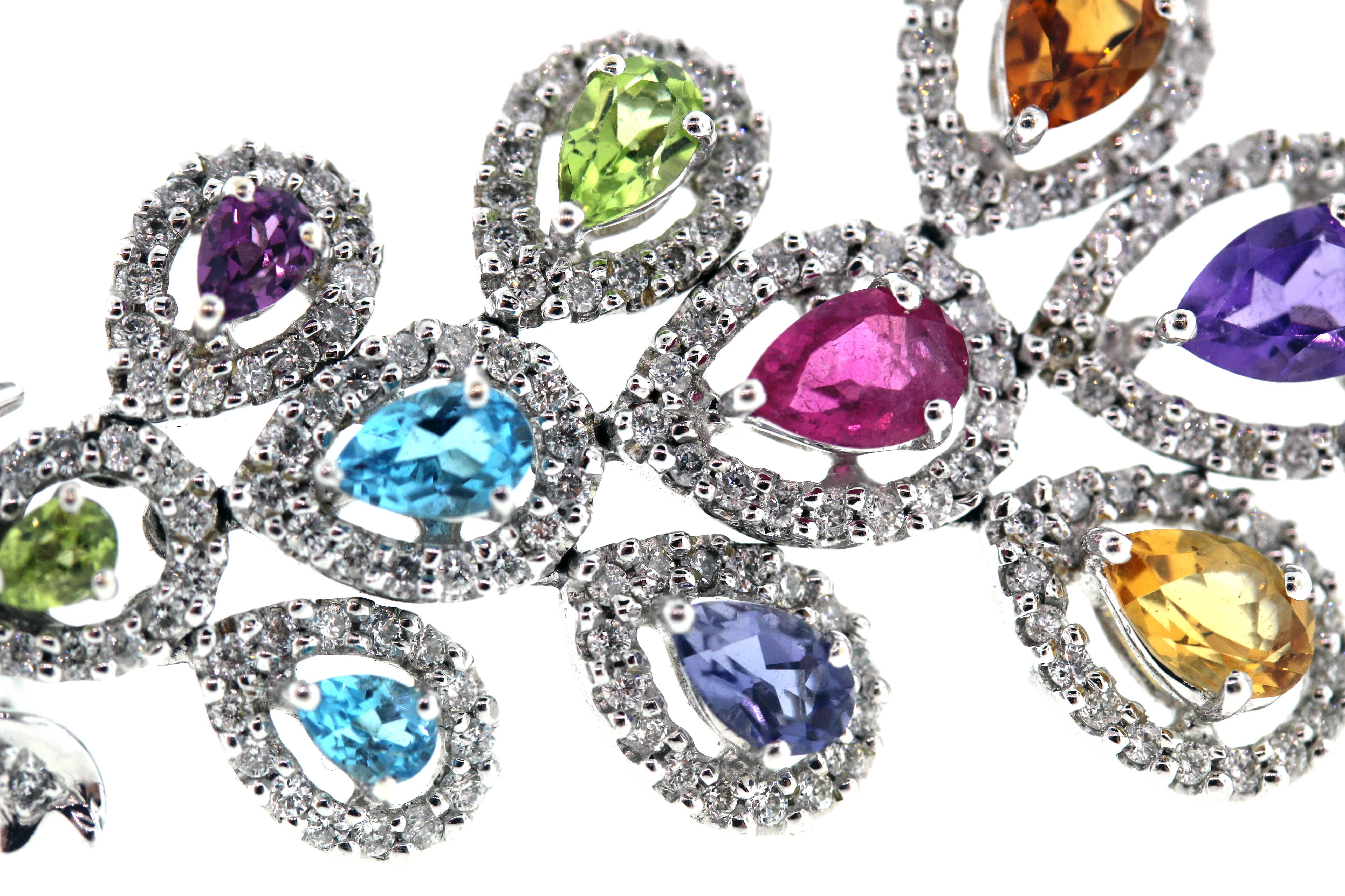 Multi-Color Gemstone Earrings 2