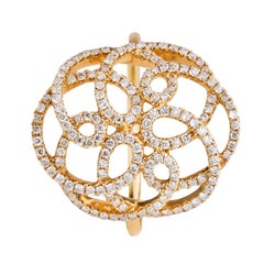 SALE - 159 white Diamond 0.55 carat 18 Karat Rose Gold Ring