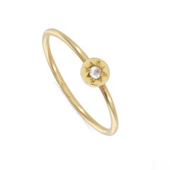 Ellie Air Orrery Keeper Stacking Gold 0.05 Carat Diamond Ring