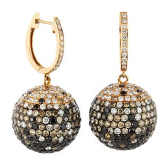 Carlos Udozzo Black Rhodium Plated 18 Karat Rose Gold Earrings