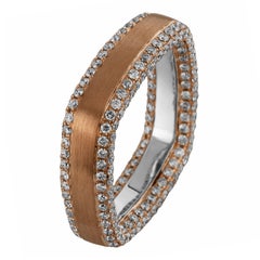 Carlos Udozzo 18 Karat Rose Gold/White Gold Unisex Diamond Statement Ring