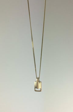Emer Roberts Small Link Gold Art Deco Necklace Pendant