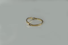 Emer Roberts 18 Karat Gold Slim Art Deco Link Stacking Ring
