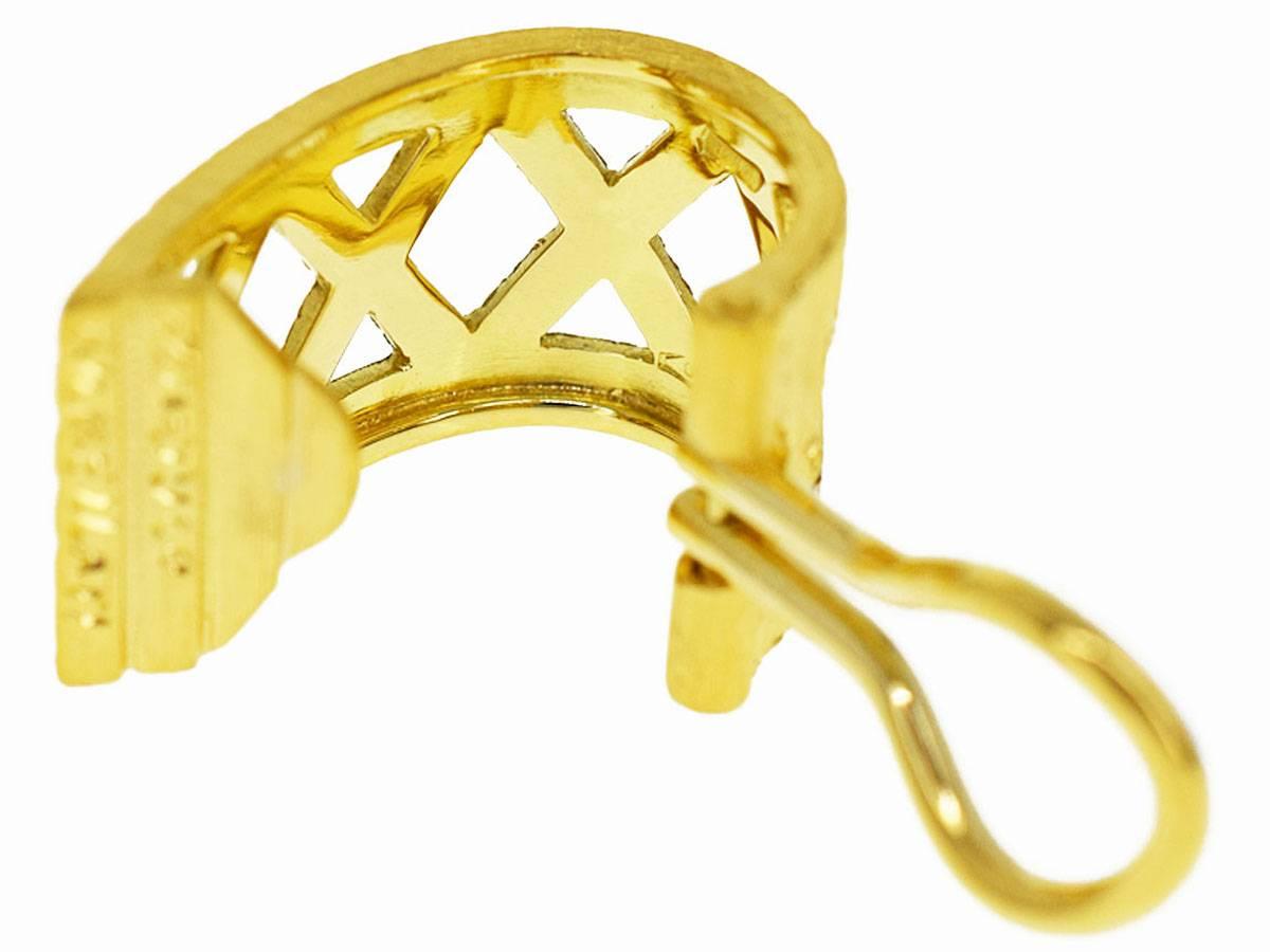 Federico Buccellati Design 18 Karat Yellow Gold Clip Earrings 2